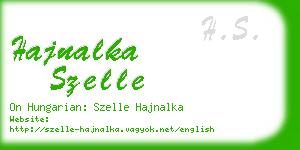 hajnalka szelle business card